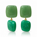 Elegant Green Drop Earrings
