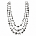 Elegant Silver Beaded Necklace