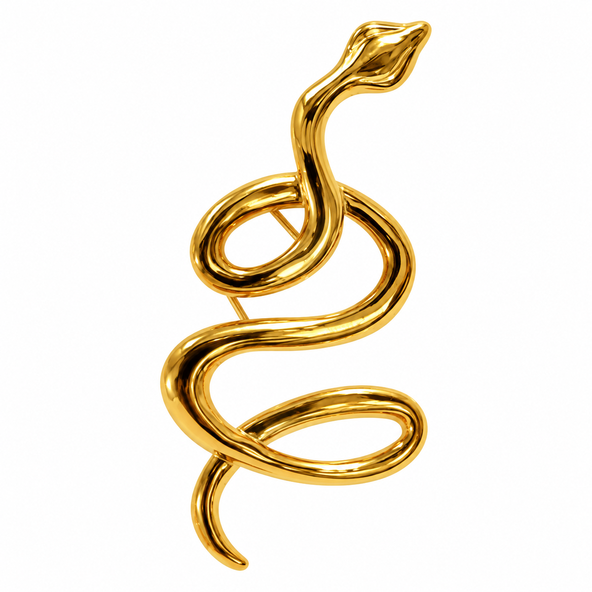 Golden Snake Brooch