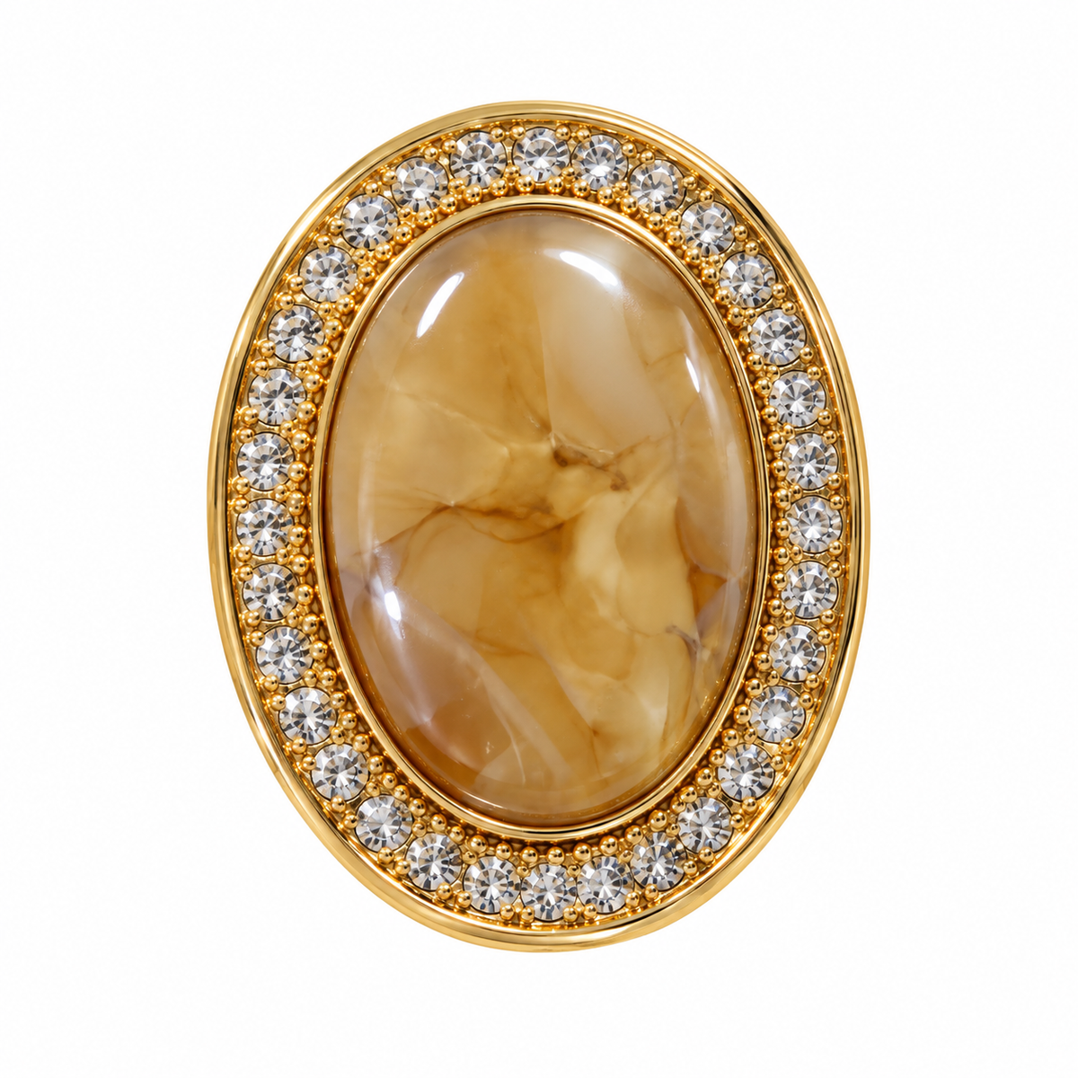 Golden Amber Brooch