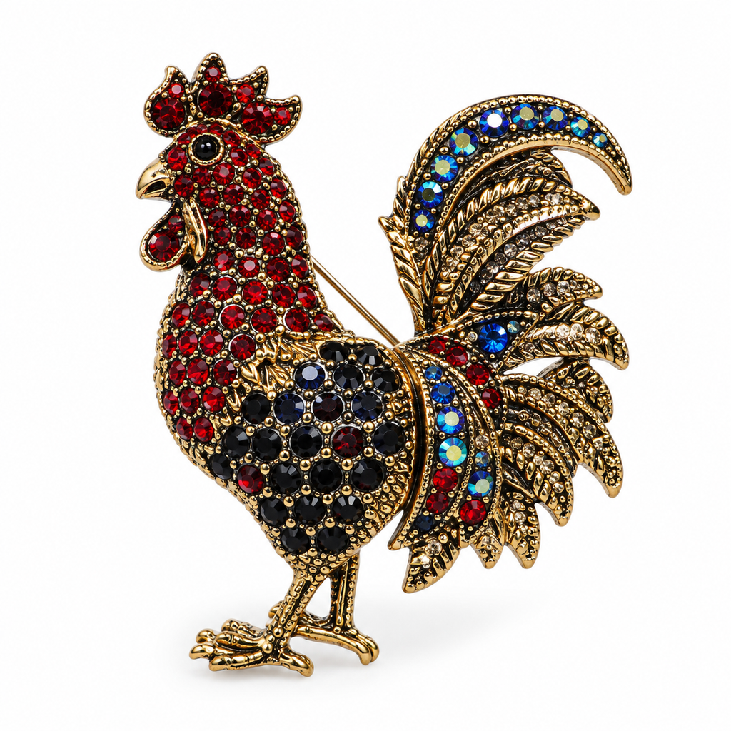 Royal Rooster Brooch