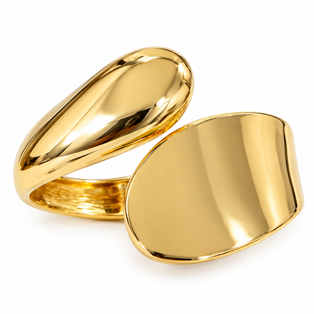 Golden Sculptural Cuff