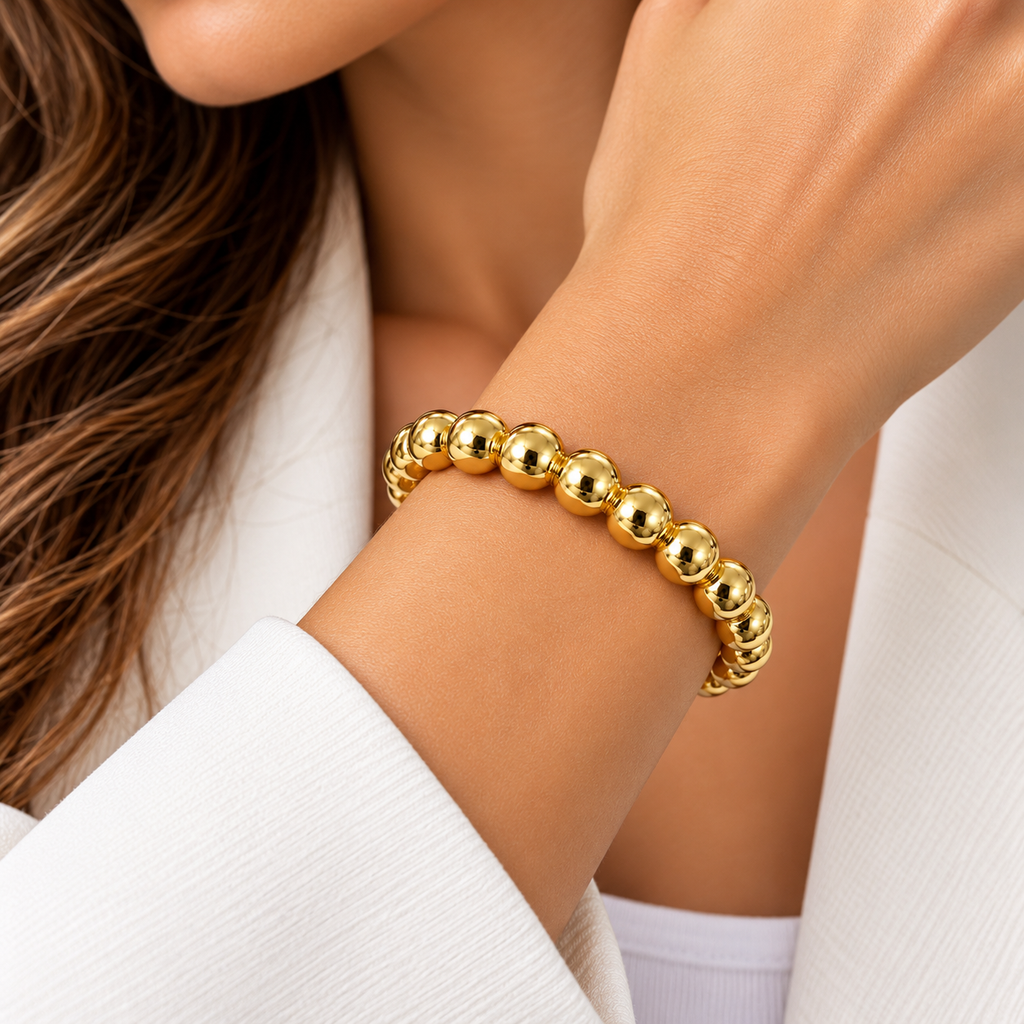 Golden Beaded Bangle