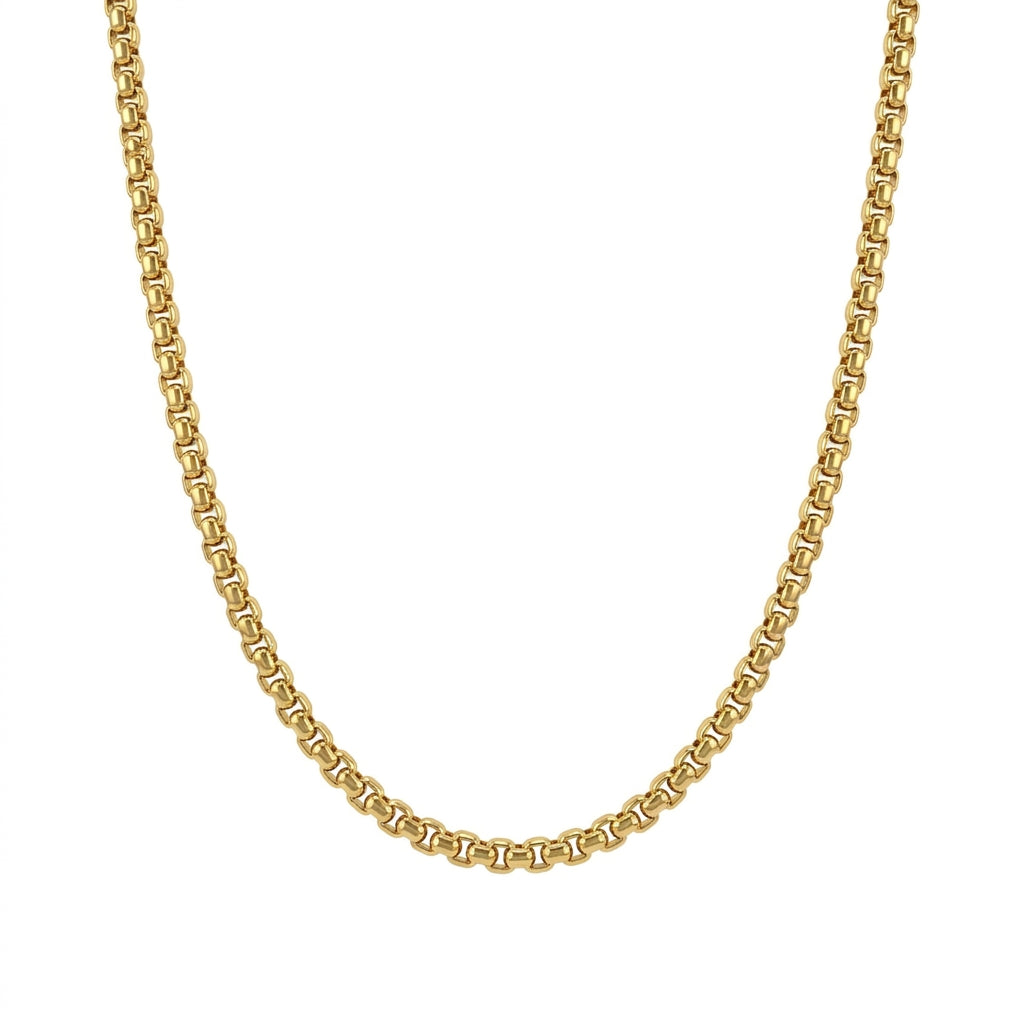 Gold Box Chain Necklace