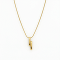 Gold Double Bar Pendant Necklace