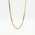 Gold Herringbone Chain Necklace