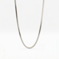 Silver Herringbone Chain Necklace