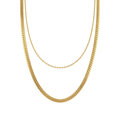 Gold Layered Snake & Cable Chain Necklace