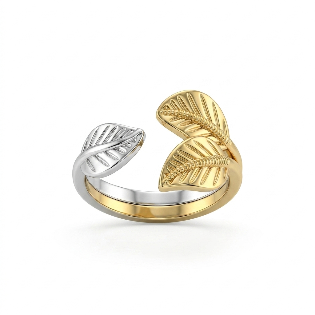 Twin Leaf Ring