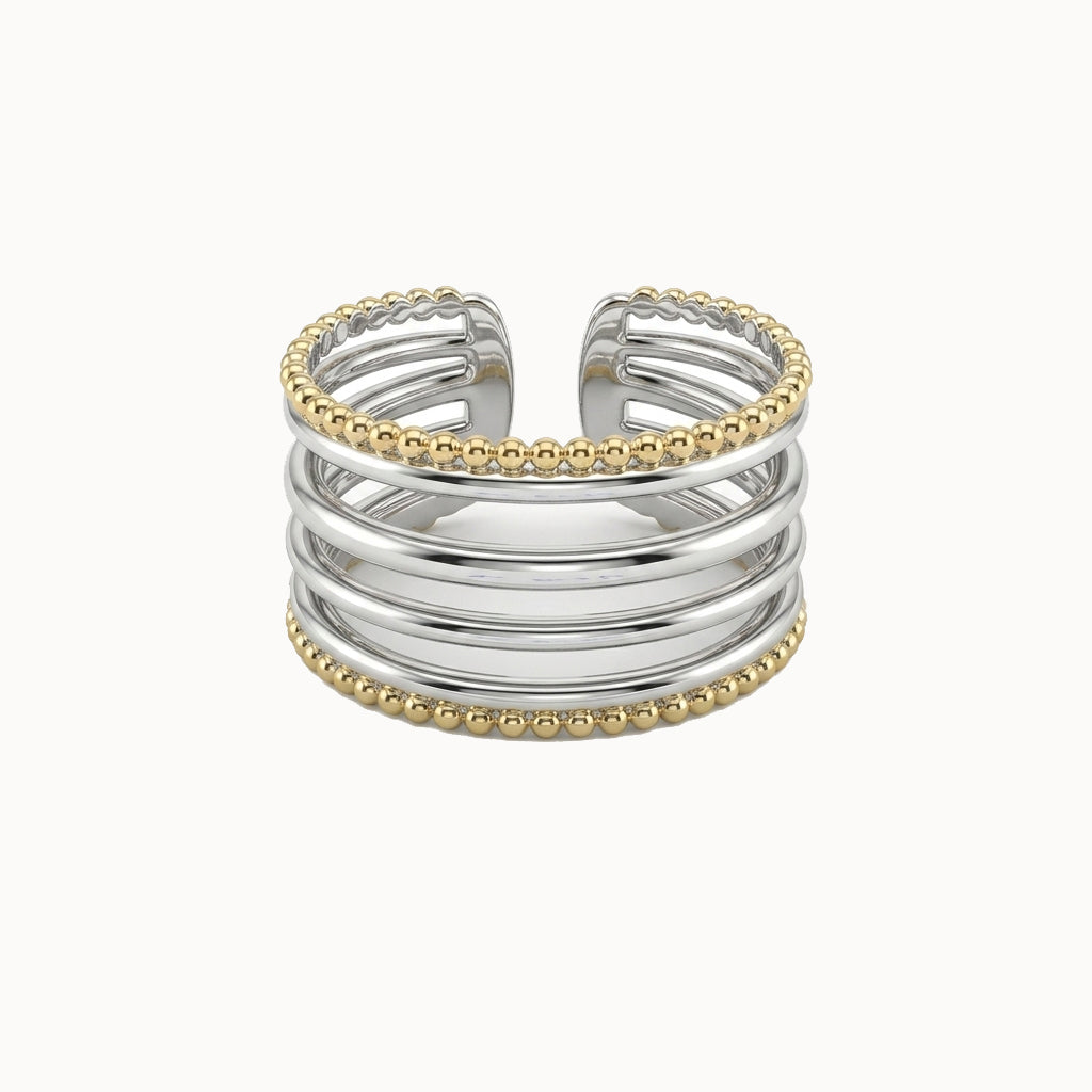 Beaded Cuff Ring