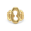 Gold Oval Curb Ring