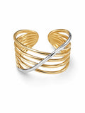 Two-Tone Multi-Wire Cuff Ring