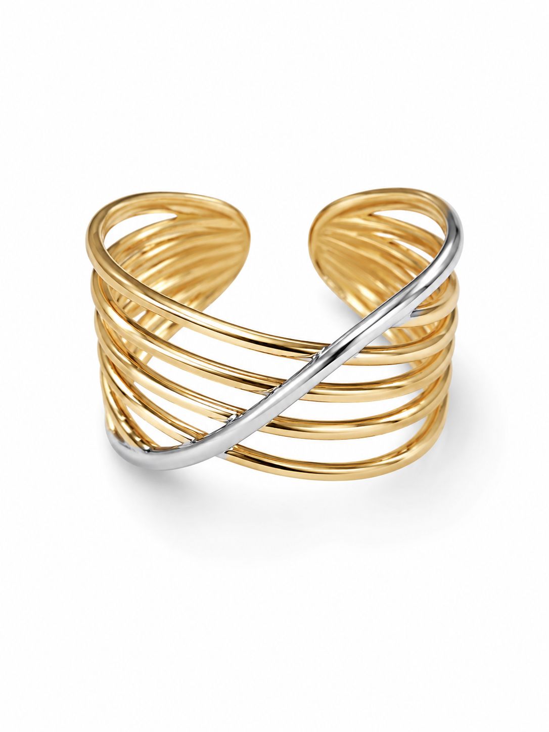 Two-Tone Multi-Wire Cuff Ring