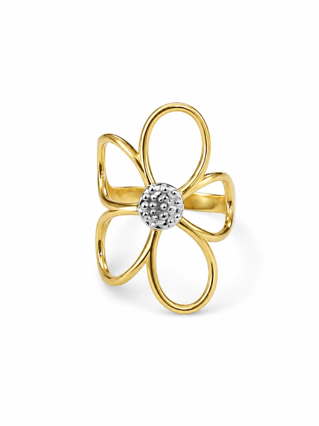 Gold Daisy Outline Ring