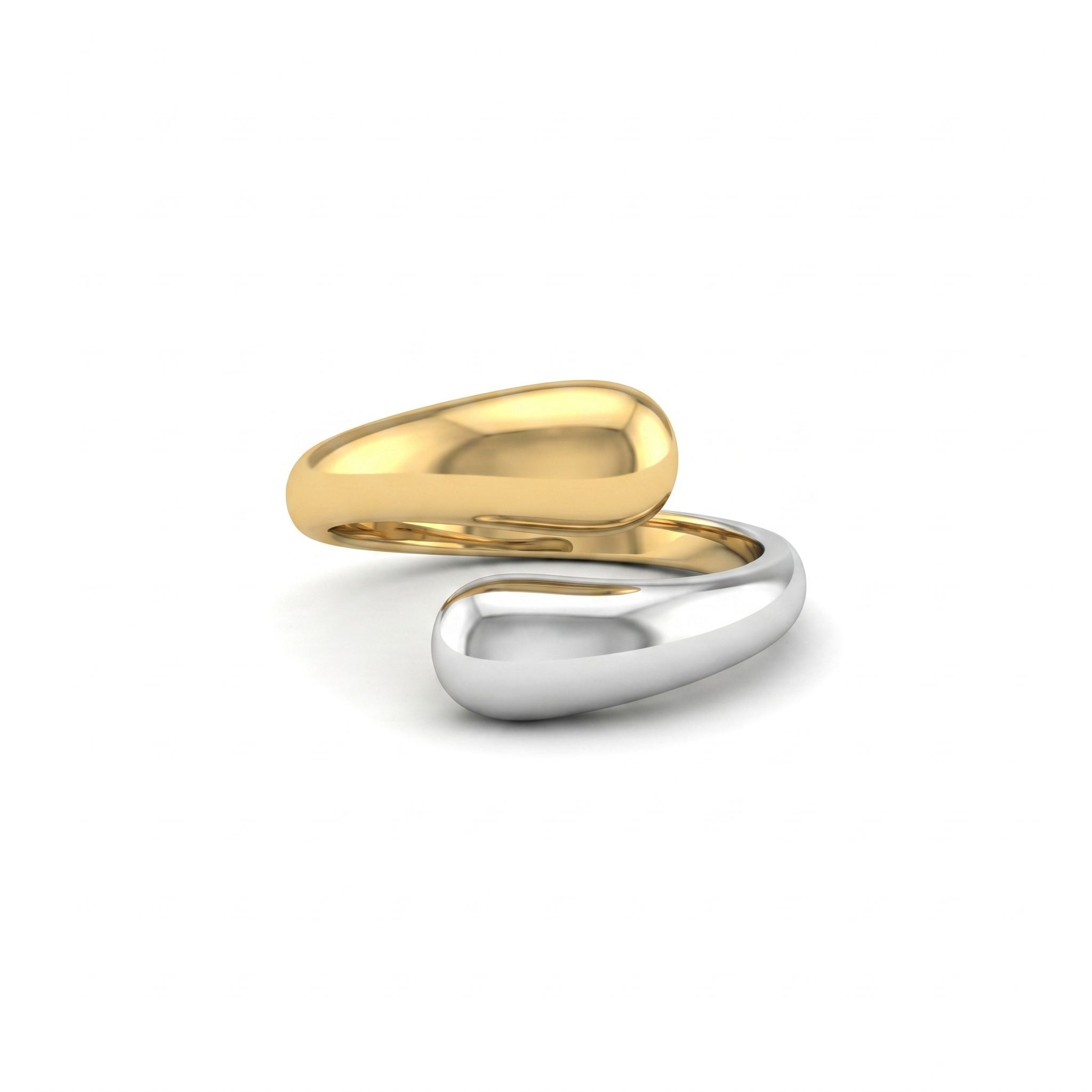 Two-Tone Petal Bypass Ring