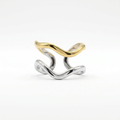 Two-Tone Wave Band Ring