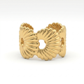 Gold Sunflower Shell Cuff Ring