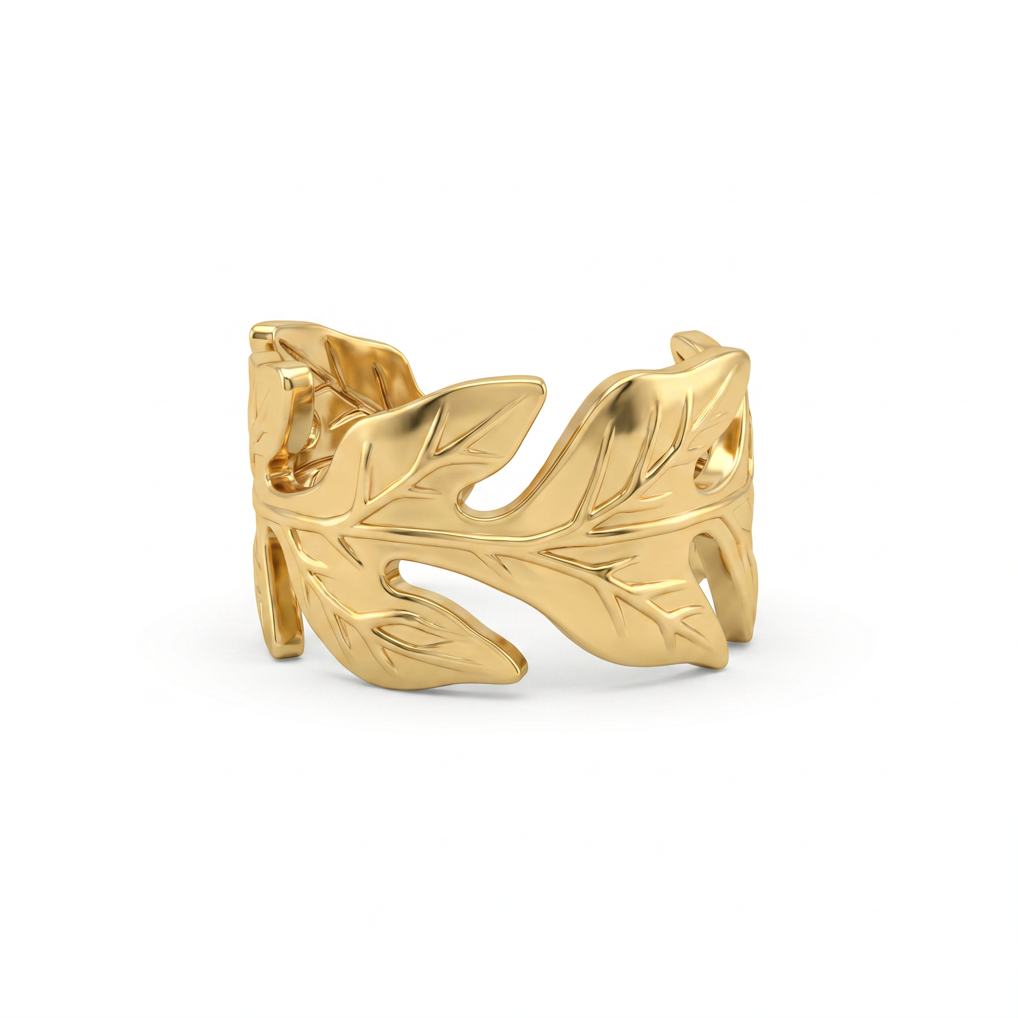 Gold Leaf Cuff Ring
