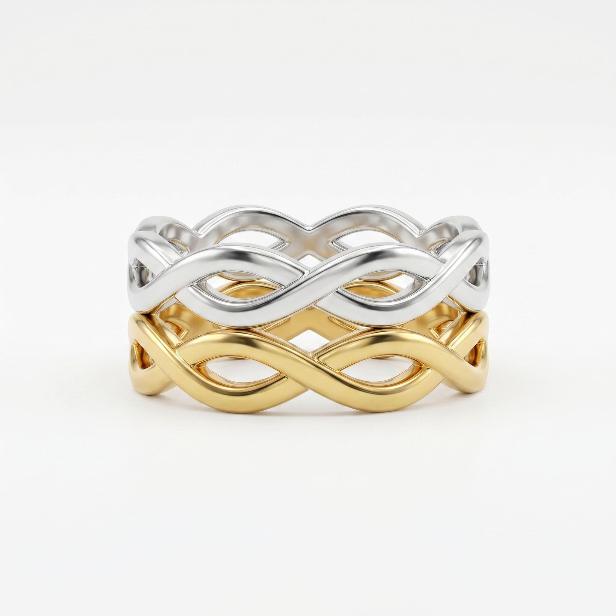 Two-Tone Infinity Braid Ring