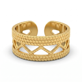 Gold Lattice Cuff Ring