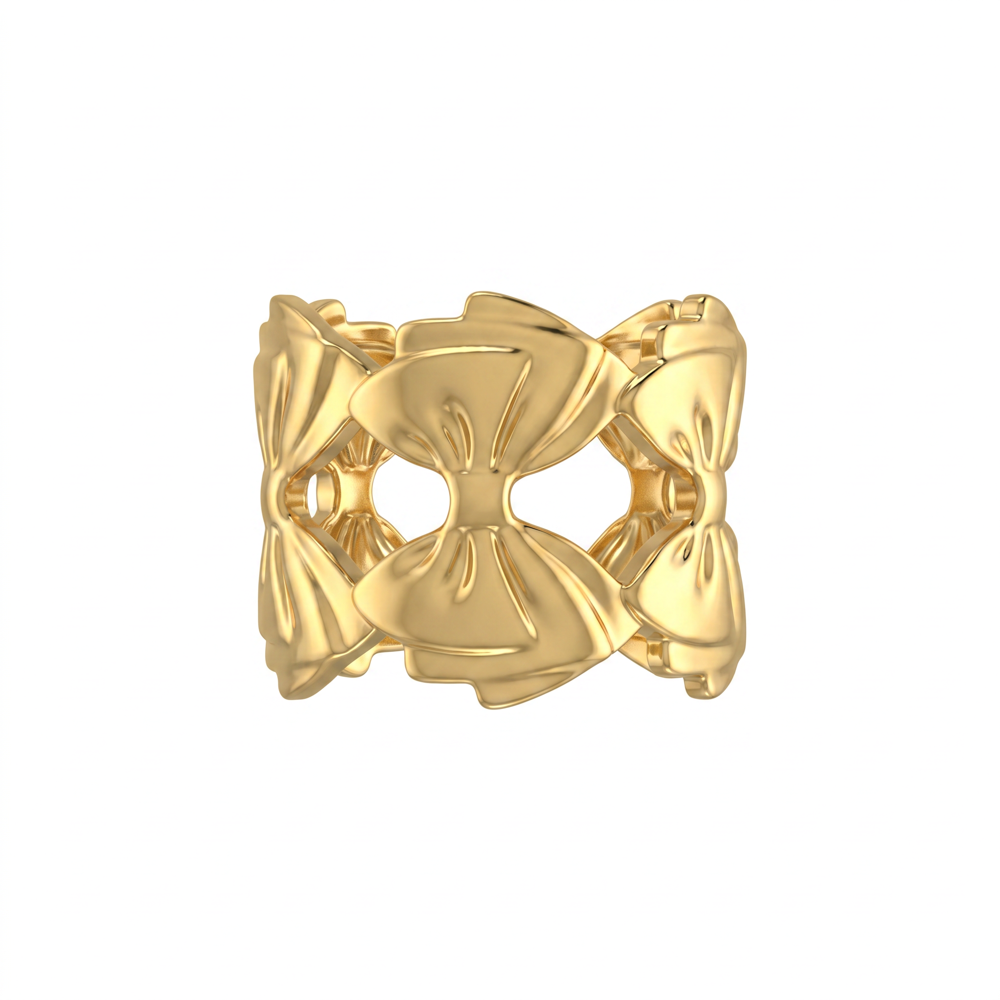 Gold Bow Band Ring