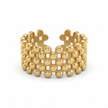 Gold Bubble Crown Ring