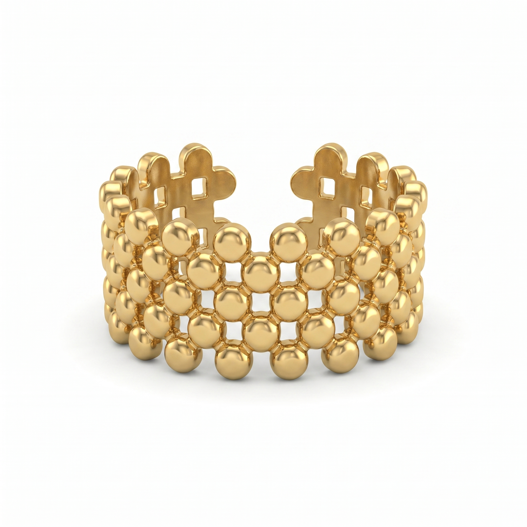 Gold Bubble Crown Ring