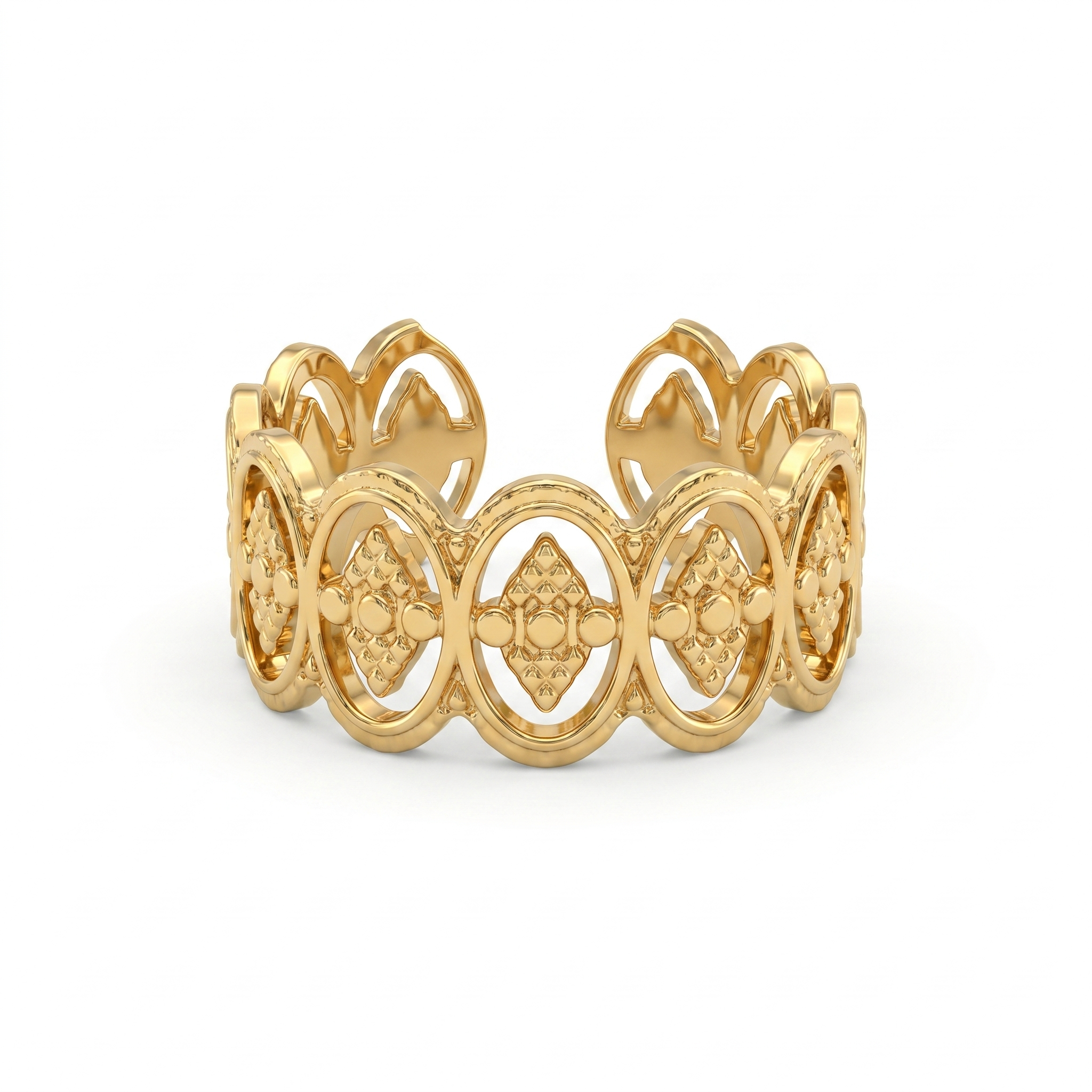 Gold Mandala Band Ring