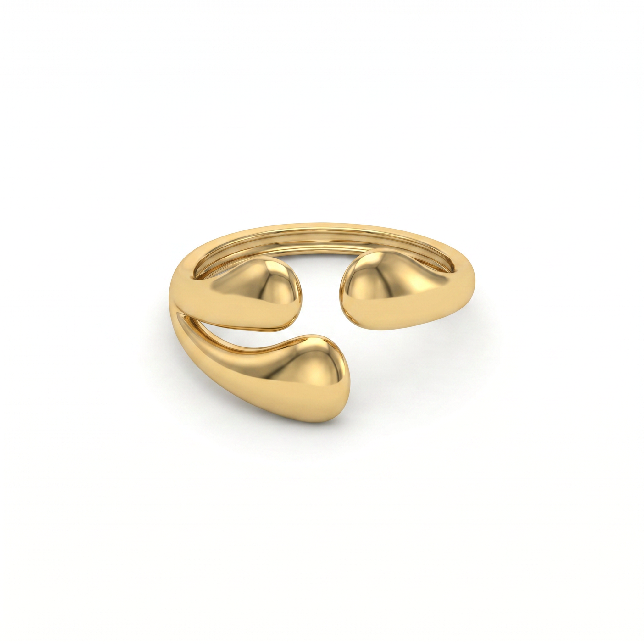 Gold Triple Drop Ring