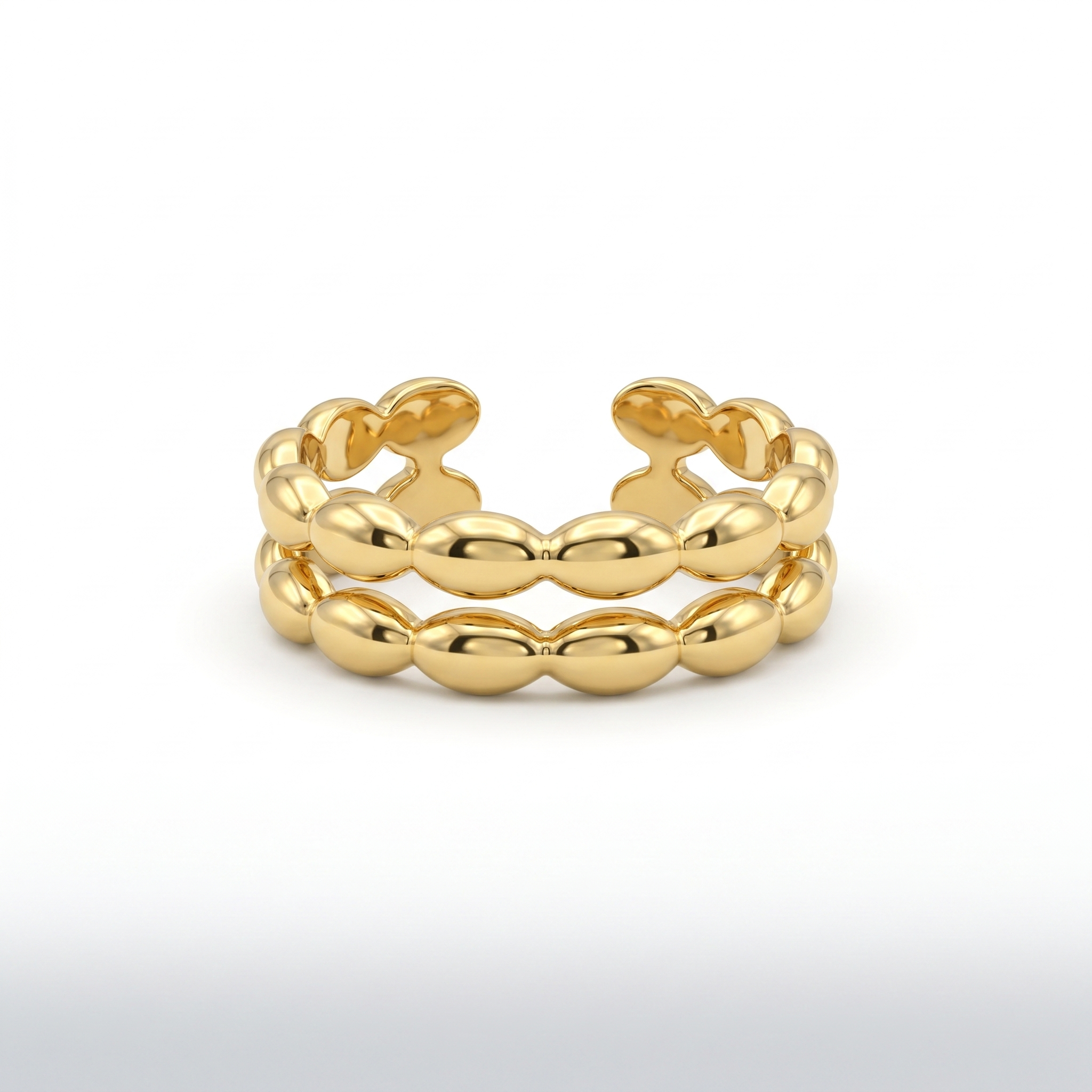 Gold Double Bubble Ring