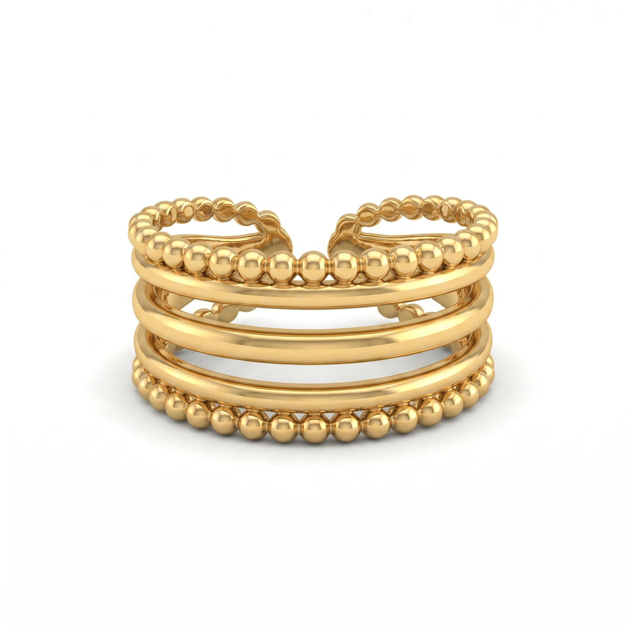 Gold Multi-Band Ring