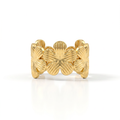 Gold Clover Band Ring