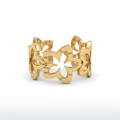 Gold Lotus Band Ring