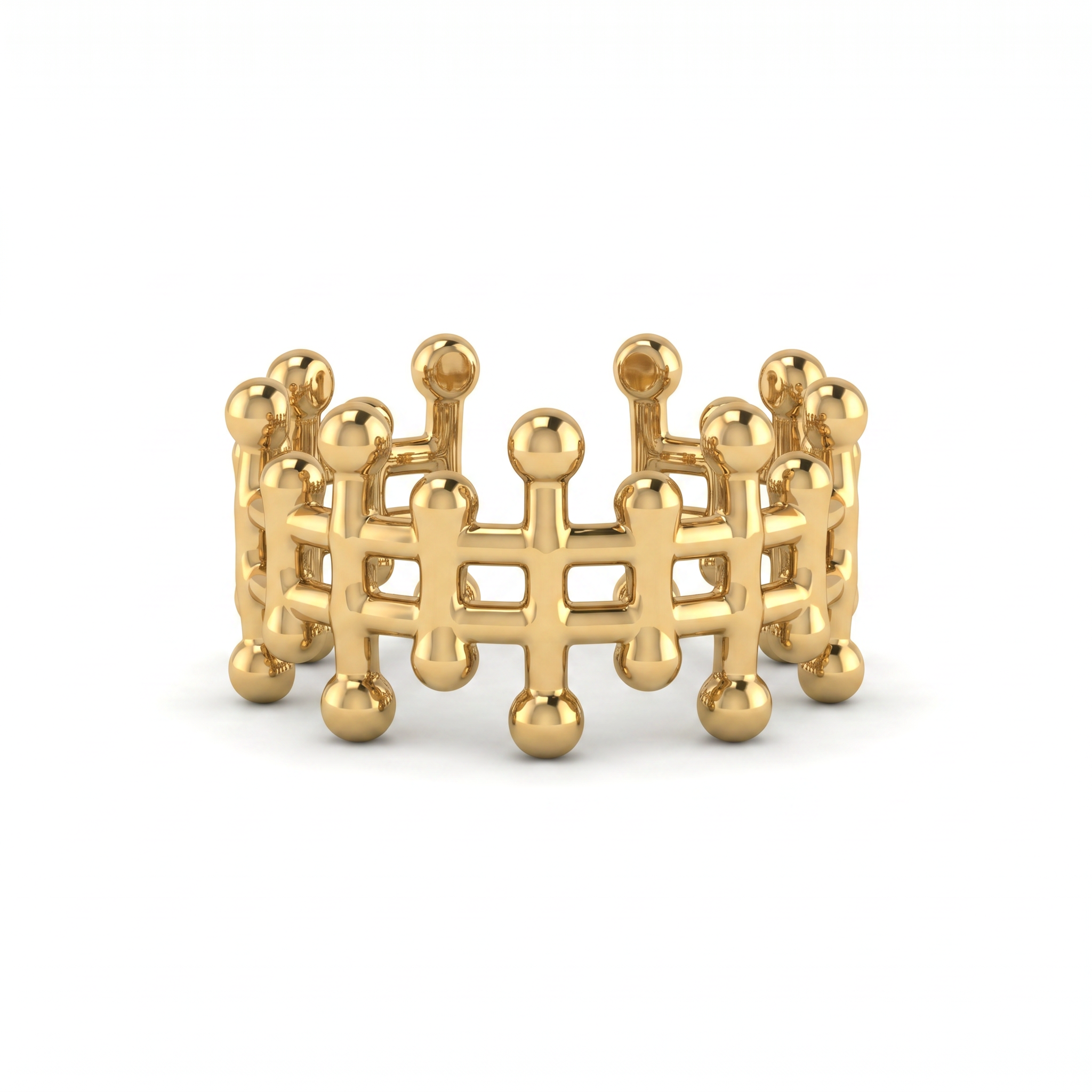 Gold Spike Crown Ring