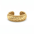 Gold Twisted Rope Cuff Ring