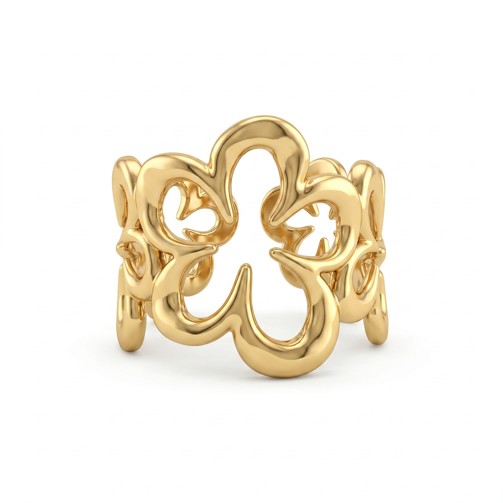 Gold Arabesque Band Ring