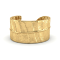 Gold Croc Texture Cuff Ring