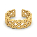 Gold Celtic Braid Cuff Ring