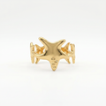 Gold Starfish Statement Ring