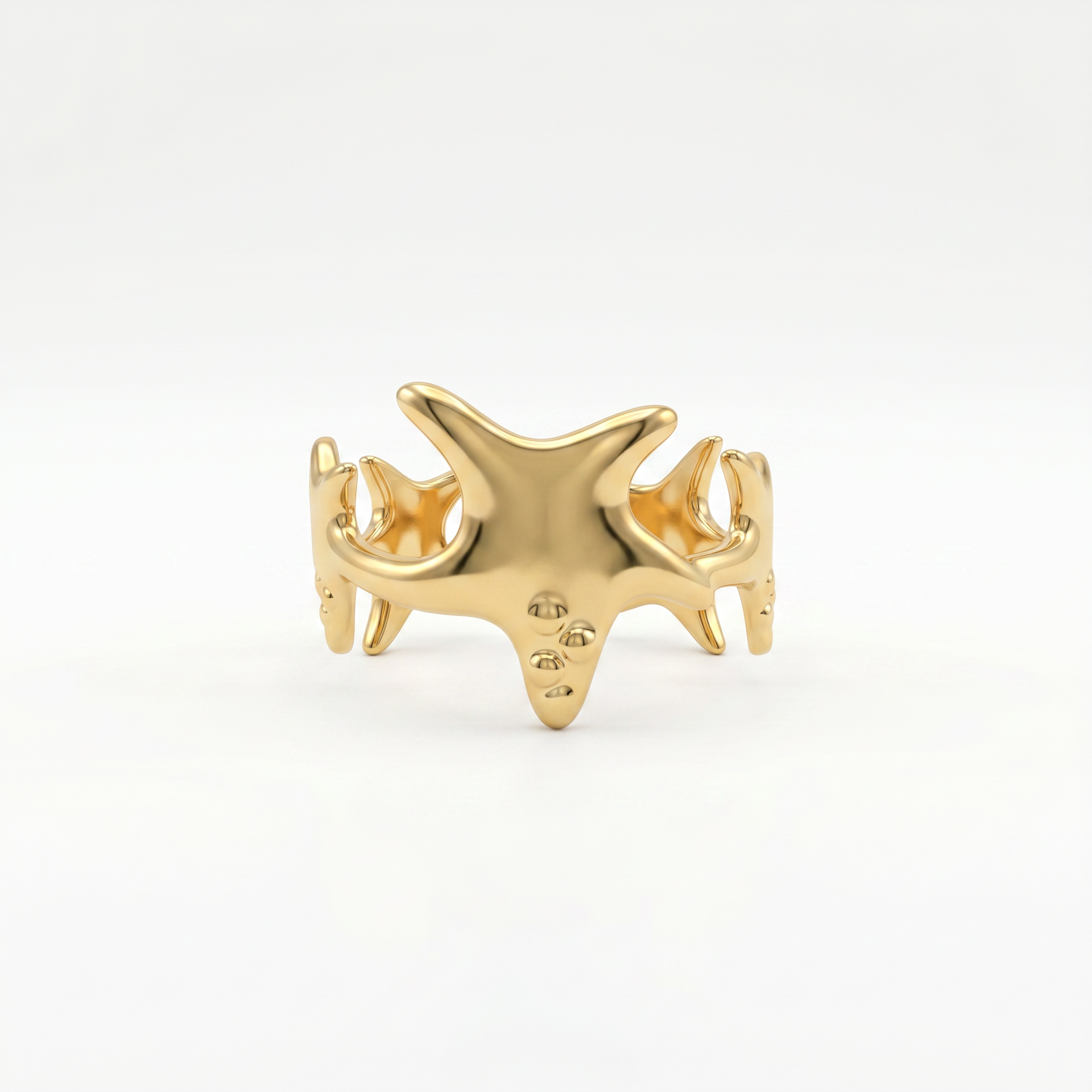 Gold Starfish Statement Ring