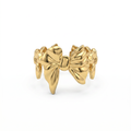 Gold Ribbon Bow Band Ring