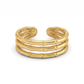 Gold Bamboo Triple Ring