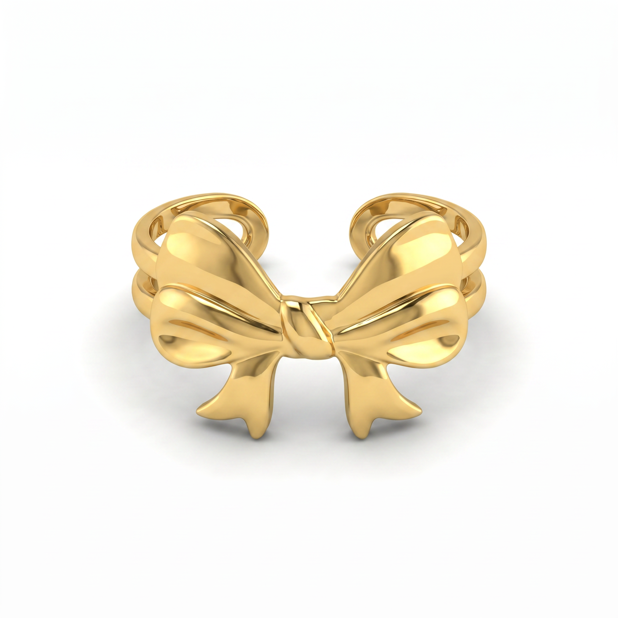 Gold Ribbon Bow Ring