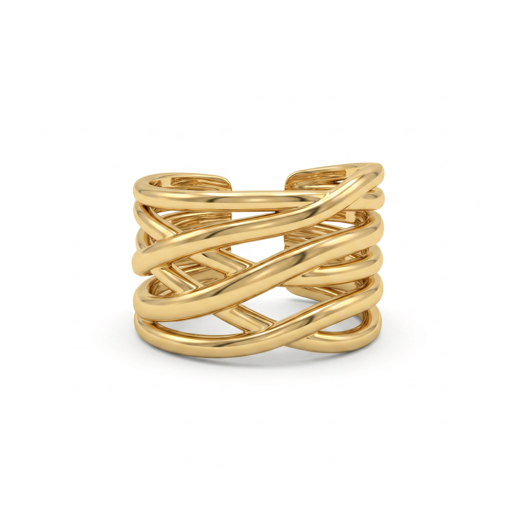 Gold Multi-Wire Cuff Ring