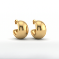 Gold Dome Chunky Stud Earrings