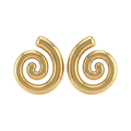 Gold Spiral Scroll Drop Earrings