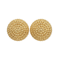 Gold Domed Pebble Stud Earrings