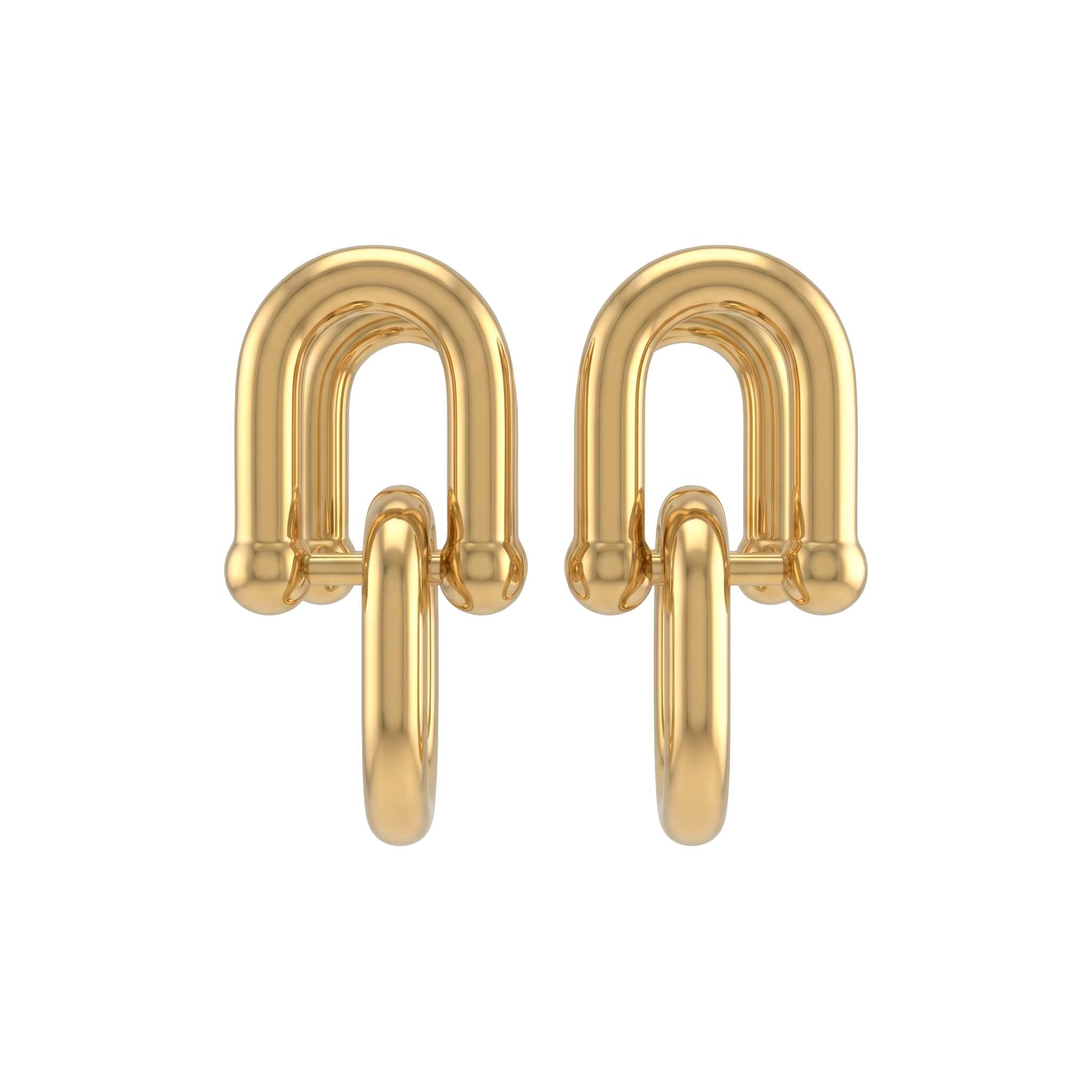 Gold Mixed Style Earrings Set of 3