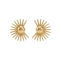 Gold Sunburst Stud Earrings