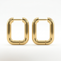 Gold Square Hoop Earrings